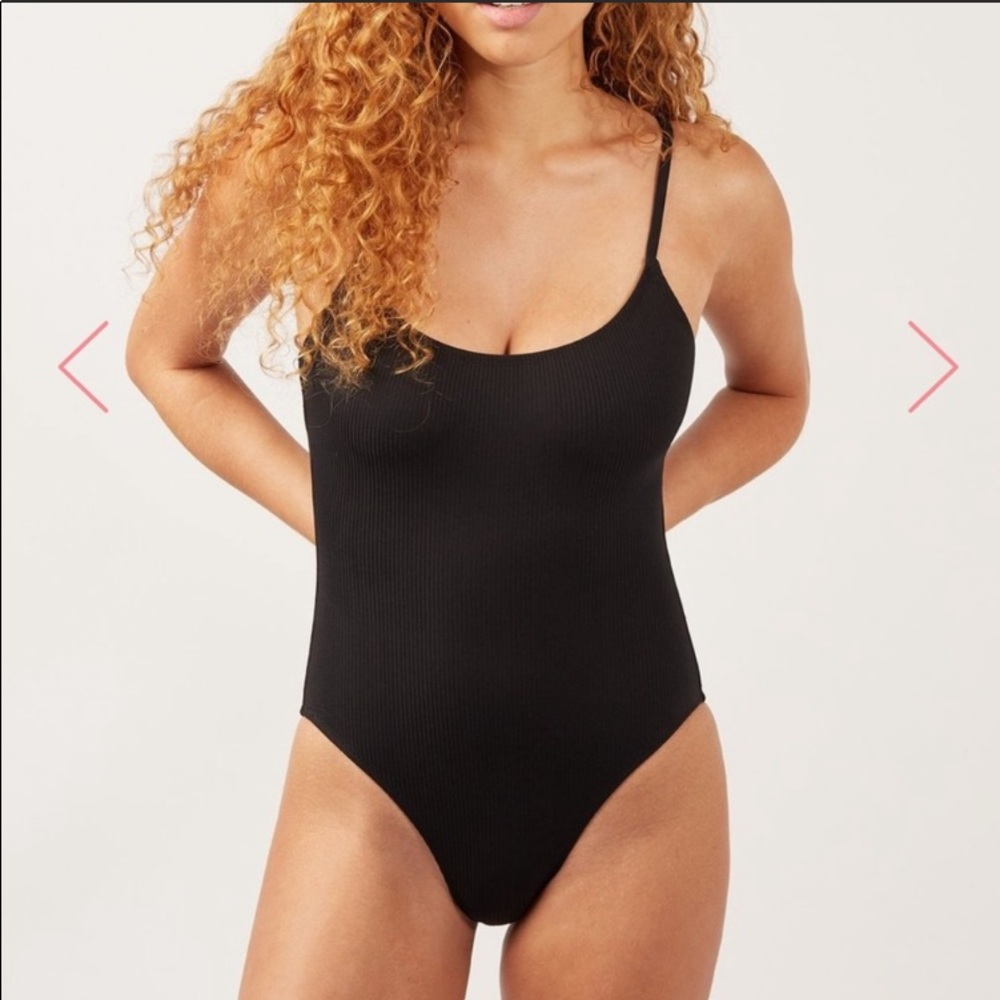 NWT Andie swim - The Amalfi in ribbed black.